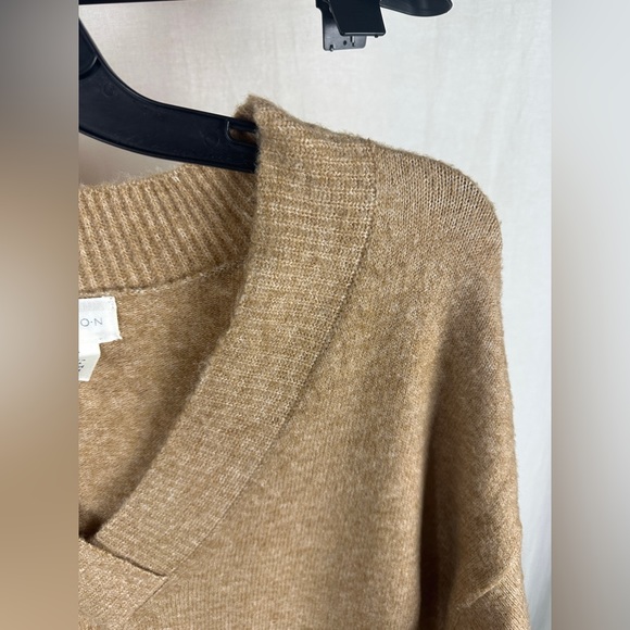 Caslon Tan V-Neck Long Sleeve Sweater Dress Size Small (4-6) NWT - Picture 10 of 17